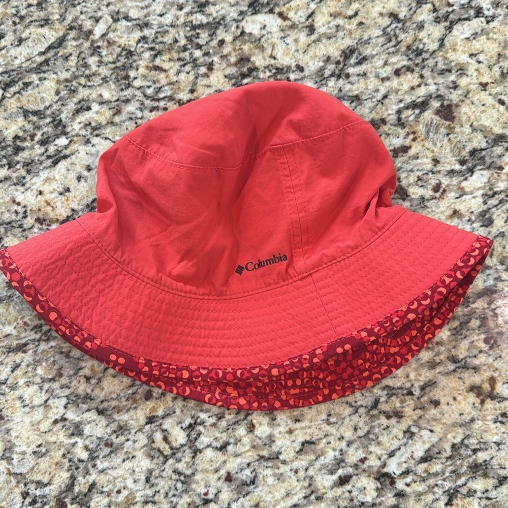 Kids Columbia bucket hat Stylish Red Patterned reversible